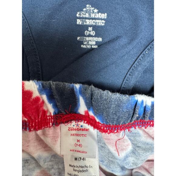 Girls Patriotic "Let's Celebrate" Sleeveless Shirt and Skirt Set, Size 7/8 - Picture 6 of 7